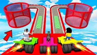 SHINCHAN AND FRANKLIN TRIED THE IMPOSSIBLE TRIPLE TUBE ROAD OBSTACLES PARKOUR CHALLENGE GTA 5