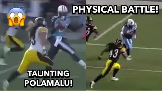 Chris Johnson vs Troy Polamalu (RB vs DB) PHYSICAL MATCHUP!