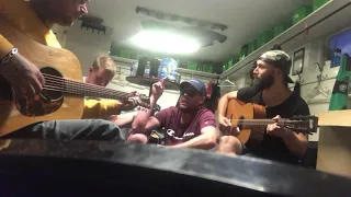 Drunk guy sing Hank Williams - Lost highway at our bluegrass jam amazing