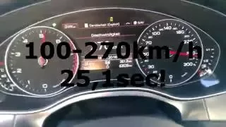 A6 4G 3.0TFSI acceleration 0-270km/h Autobahn 440PS Stage 1