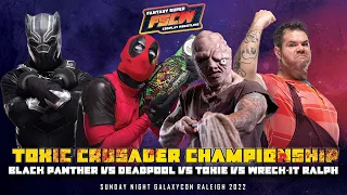 FSCW Cosplay Wrestling Wreck-It Ralph Vs Deadpool Vs Black Panther Vs The Toxic Avenger