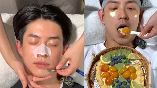💈ASMR Relaxing│Shaving, skin care, eating delicious food! How much do you charge for the enjoyment！