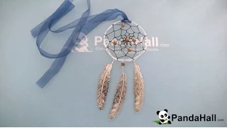 Vidéo 17  Comment faire un mini capteur de rêves simple avec pendentifs de feuille argent