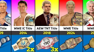 Cody Rhodes - All Championship Wins in WWE & Outside