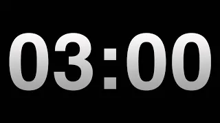 Timer 3 Minutes Timer Video Countdown Black Background
