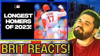 BRIT REACTS to MOONSHOTS! The 15 longest home runs of the 2023 season! Ohtani, Acuña, and more!