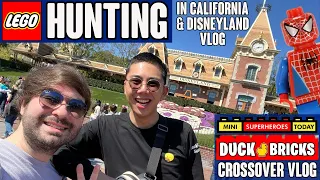 VLOG: California LEGO Hunting + DISNEYLAND Day! - @MiniSuperHeroesToday x @DuckBricks CROSSOVER