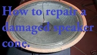 How to repair a damaged speaker