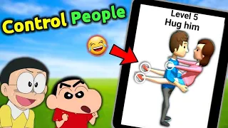 Controlling People 😱 || 🤣 Shinchan and Nobita Playing Funny Game