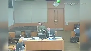 COURTROOM ATTACK: Man sucker punches his own attorney in court | ABC7