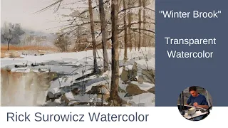 Watercolor Tutorial:  "Winter Brook"