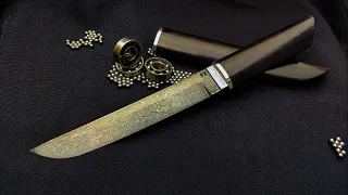 Japanese TANTO. Crucible steel from bearing BALLS.