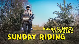 Разведка поляны на реке Случь || Honda XL1000V Varadero sunday riding 2021