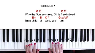 Who You Say I Am - Hillsong (4 Chords Play-Along) - Easy Piano Tutorial in G | Part 2