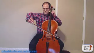 Up and Down Bow Staccato on the cello - Cello Lesson