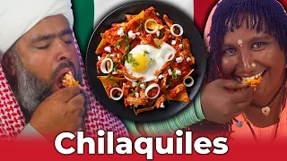 Tribal People Try Chilaquiles - Mexican Breakfast For The First Time