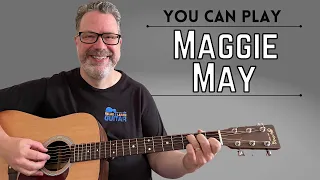 EASY WAY To Play This Rod Stewart Classic - Maggie May Guitar Lesson
