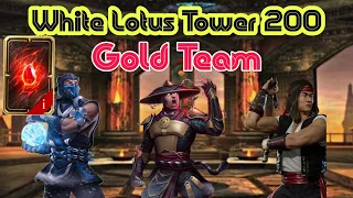 white lotus tower 200 with Gold team