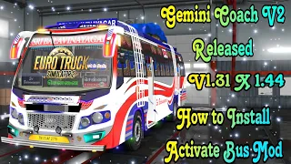 How to install & activate Gemini Coach V2 bus mod 13.1 x 1.44 ets2 Free Released | SMJ Gaming
