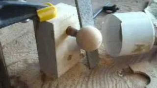 How to make a wood ball Ⅶ　簡易旋盤で木球つくり３