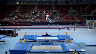 People's Republic of China 2 (CHN) - 2017 Trampoline Worlds, Sofia (BUL) - Qualif Synchro R1