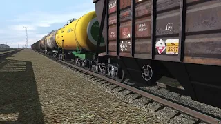 Trainz Railroad Simulator 2019 Вантажний прибуває на ст.Вадим.