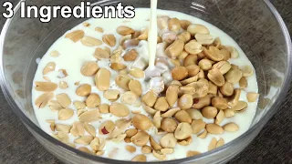 Do you have Milk, Sugar and Peanut at home? Make this delicious Dessert