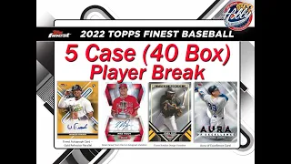 CASE #5 OF 5   -   2022 Topps FINEST 5 Case (40 Box) PLAYER BREAK eBay 01/28/23