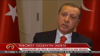 Cumhurbaşkanı Erdoğan Reuters'a konuştu