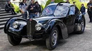 Ralph Lauren $40mln Bugatti Type 57 SC Atlantic - 3x Start Up & Drive Scene!!