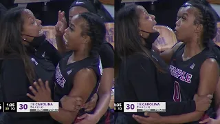 Coach Holds Player Back After She ELBOWS Opponent's Face & Gets Shoved In The Face Back!