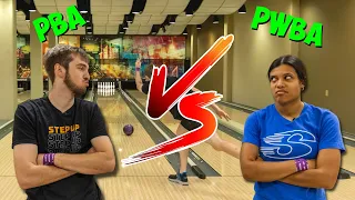 PBA Pro vs PWBA Pro on a TOUGH Oil Pattern!