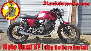 Moto Guzzi V7 - Handlebar Install | The Lockdown Garage