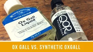 A Controlled Look at Winsor & Newton Ox Gall Liquid & QoR Synthetic Ox Gall