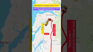 Animated Route map of Mumbai Metro 2A and 7 #shorts
