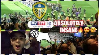 “WE’RE GOIN’ TO WEMBLEY😍🤪” | LEEDS UNITED vs DERBY COUNTY *EFL PLAY-OFFS 2nd LEG AWAY DAY VLOG!*