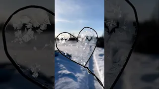 Beautiful 🤩 ❄️#snow #frozen #winter #sun #sunny #heart #beautiful #amazing #happy