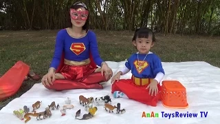 Hunting Surprise Eggs With Toys For Kids - Săn Và Bóc Trứng Học Các Con Vật ❤ AnAn ToysReview TV ❤