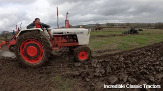 1976 Case David Brown 995 3.6 Litre 4-Cyl Diesel Tractor (64 HP) with Plough