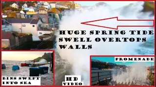 High Spring Tide 10.1m Hits Ilfracombe Sea Front