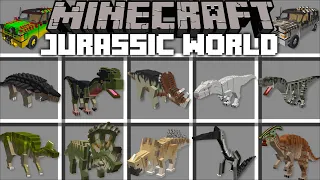 Minecraft JURASSIC WORLD PARK MOD / DON'T ENTER THE DINOSAUR WORLD !! Minecraft Mods