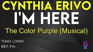 Cynthia Erivo - I'm Here (The Color Purple Musical) - Karaoke Instrumental - Lower