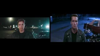 Joseph Baena & Arnold Schwarzenegger Terminator 2 side by side