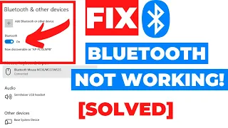 How To FIX Bluetooth Device Not Working On Windows 10 Windows 10 Bluetooth On Off Button Missing