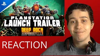 Deep Rock Galactic - Playstation Launch Trailer - A Brazilian Reacts