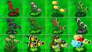 100% All Threepeater PVZ vs All ZomBotany! Mod in Plants vs Zombies Mod