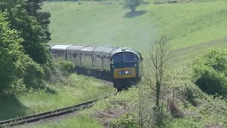 D1015 easing off the power up Eardington Bank   19 05 2024