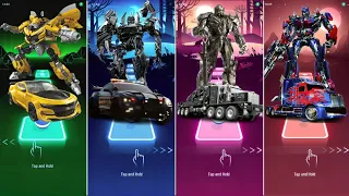 TRANSFORMERS: OPTIMUS PRIME VS BUMBLEBEE VS MEGATRON VS BARRICADE | TILES HOP EDM RUSH