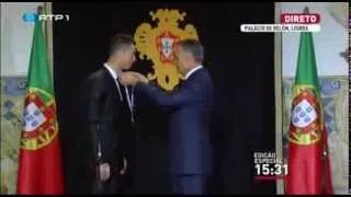 President of Portugal and Cristiano Ronaldo gives Sam the officer-Azam