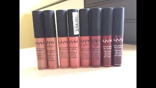 Nyx Soft Matte Lip Cream Swatches - Medium Skin Tone